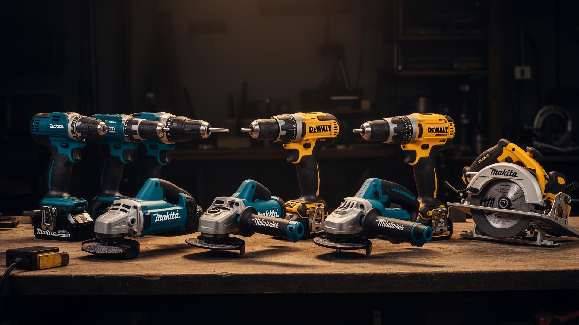 Professioneel elektrisch gereedschap van Makita, Milwaukee en DeWalt